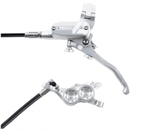 Load image into Gallery viewer, Hope Tech 4 E4 MTB Brakes: 160F/160R - Silver/non-Braided - monkamoo.com
