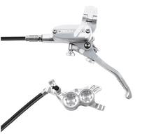 Load image into Gallery viewer, Hope Tech 4 V4 MTB Brakes: 180F/180R - Silver/non-Braided - monkamoo.com
